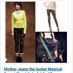 MOTHER The Looker Zip Ankle "Magical Forest" 27